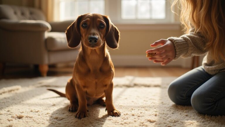 calm dachshund visitor training