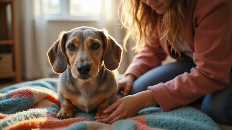 communicating with deaf dachshund