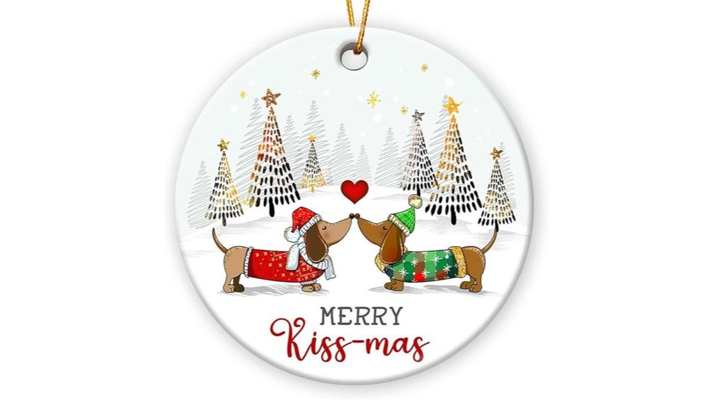 dachshund christmas tree ornament