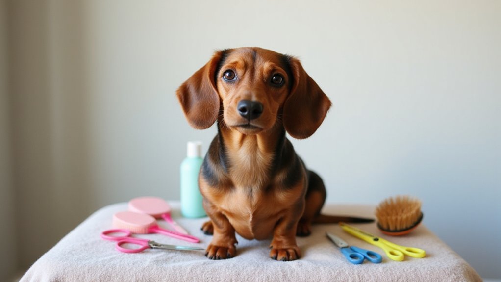 prepare dachshund for grooming