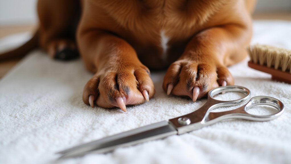 trim dachshund paw fur